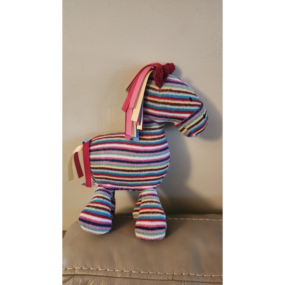 Little Jellycat Maypole Stripey Giraffe Comforter With Chime